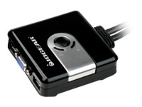 IOGEAR 2-Port Compact USB VGA KVM with Built-in Cable design GCS42UW6 - KVM switch - 2 ports