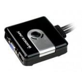 IOGEAR 2-Port Compact USB VGA KVM with Built-in Cable design GCS42UW6 - KVM switch - 2 ports