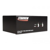StarTech.com 2 Port DVI VGA Dual Monitor KVM Switch USB with Audio & USB 2.0 Hub - KVM / audio switch - 2 ports
