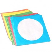 100-Piece Multi Color Paper CD Sleeves with Window