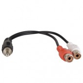 6" RCA (M) to Dual RCA (F) Y Cable (Black)