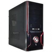 10-Bay ATX Mid Tower Computer Case w/550W 20+4-pin PSU (Black/Red)