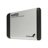 StarTech.com 2.5in Silver USB 2.0 to IDE External Hard Drive Enclosure - storage enclosure - IDE - Hi-Speed USB
