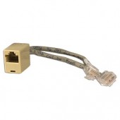 6" Category 5e RJ-45 (F) to Dual RJ-45 (M) Ethernet T-Adapter