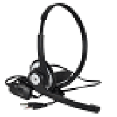 Logitech ClearChat Stereo Headphones w/Boom Microphone Inline Volume Control & 3.5mm Jacks