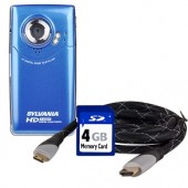 Sylvania HD1Z 720p HD Pocket Video Digital Camera/Camcorder Kit w/4GB SD Card & HDMI Cable