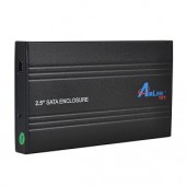 AirLink101 AEN-U25SAB 2.5" USB 2.0 Aluminum External SATA HDD Enclosure (Black) - Supports up to 750GB
