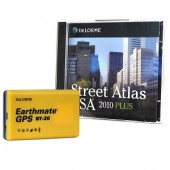 DeLorme Earthmate BT-20 Bluetooth GPS 12-Channel Satellite Receiver w/Street Atlas USA 2010 PLUS Software & Car Charger