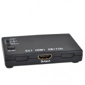 Ultra Slim 3-Port (3 In 1 Out) HDMI Switch w/Remote Control - Adds Two More HDMI Ports!