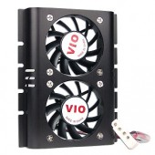 Hard Drive Cooler w/2 Fans & 4-Pin Connector (Black) - Attach to a 3.5" Hard Disk Drive!