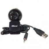 iMicro IM109N 2.0MP (Interpolated) USB 2.0 Magnetic Webcam w/Built-in Microphone & Laptop LCD Clip-On (Black)