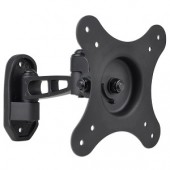10" - 24" LCD Monitor/TV Articulating Single-Arm Wall Mount Bracket w/Tilt (Black)