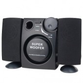3-Piece 2.1 Channel Multimedia Speaker System (Black)