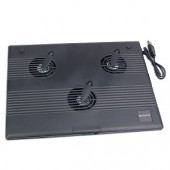 Notebook Cooler Pad w/3 60mm Fans (Black)