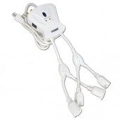 Prime Power Spyder PBSPYSRG 2000 Joules 125V 6-Outlet Surge Protector Breakout Cable w/Phone/Fax/Coax Protection