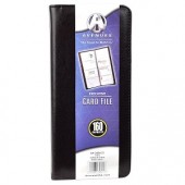 Avenues RA-3484-01 Vinyl Executive Card File - Holds up to 160 Business Cards (Burgundy)