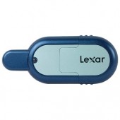 Lexar RW023-001 6-in-1 Portable USB 2.0 Single Slot Card Reader (Blue/Silver) - Use as a Flash Drive Also!