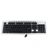107-Key USB Multimedia Keyboard (Silver/Black)