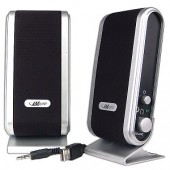 iMicro SP-IMD168B 2-Piece USB Powered Multimedia Speaker Set (Black/Silver)