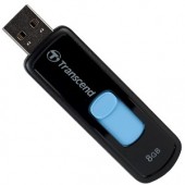 Transcend JetFlash 500 8GB USB 2.0 Flash Drive (Black/Blue)