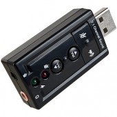 Dynamode USB-SOUND7 7.1-Channel USB External Digital Sound Adapter - Plug in Headphones & Microphone Through a USB Port!