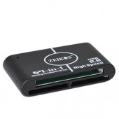 Zeikos ZE-CR201 All-in-One USB 2.0 Card Reader/Writer (Black)