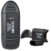Zeikos ZE-SDR5 USB 2.0 SD/SDHC/MMC Card Reader/Writer (Black)